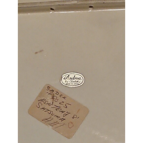 Vintage Andrea By Sadek Japanese Accent Plate Flowers & Peacock Gold Accent 8.25 - Picture 9 of 10